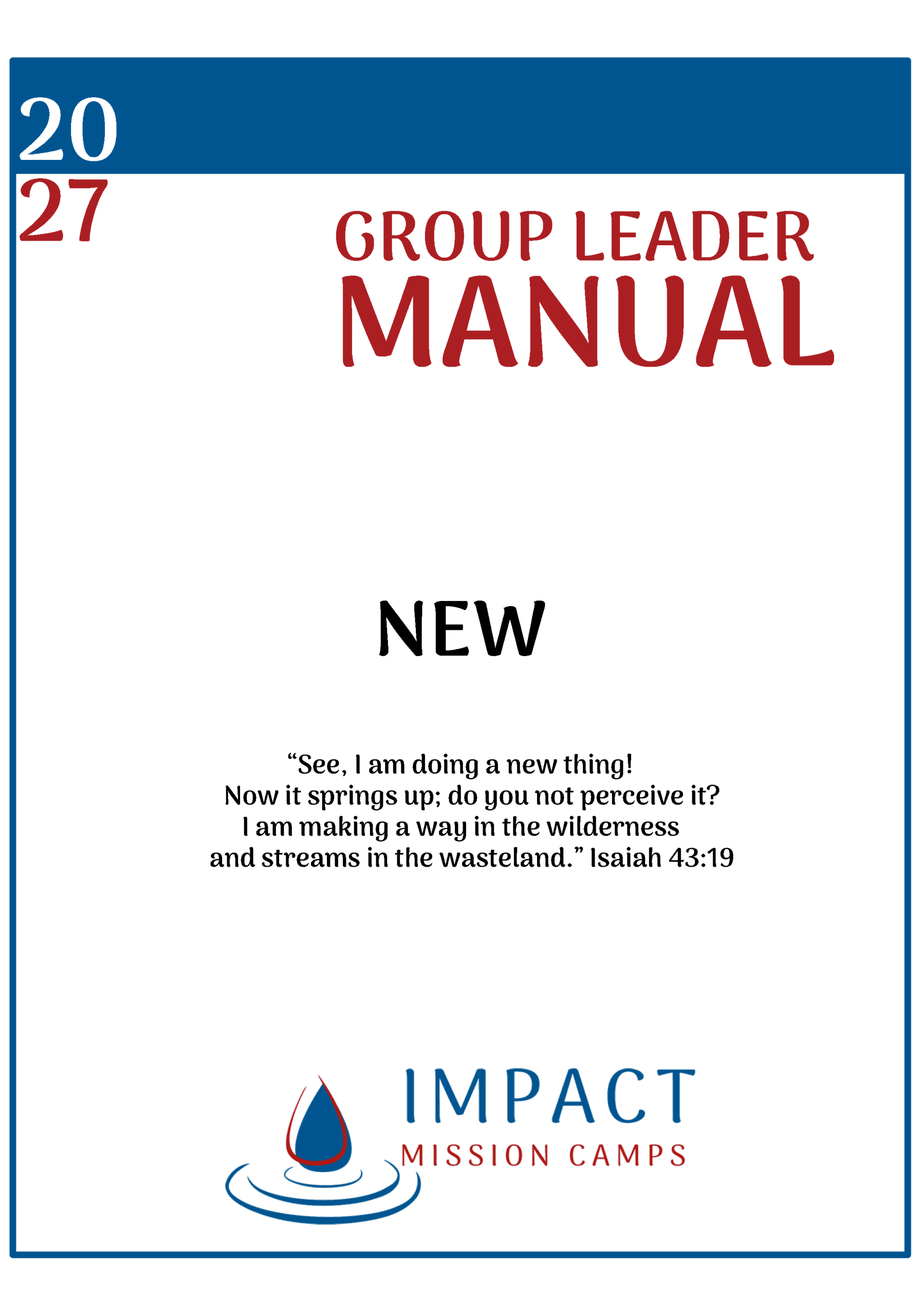 2027 Leader Manual Cover