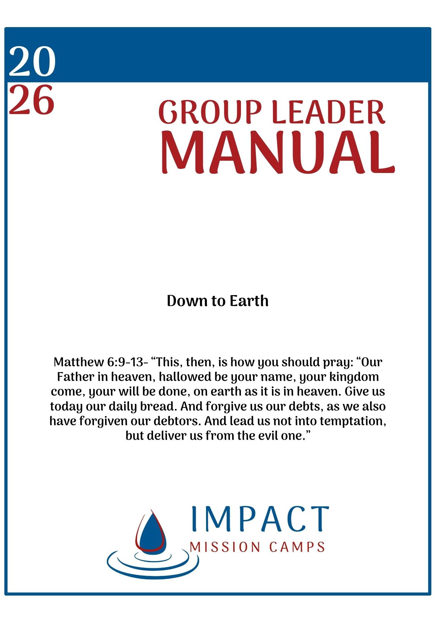 Impact 2026 Leader Manual - Cover