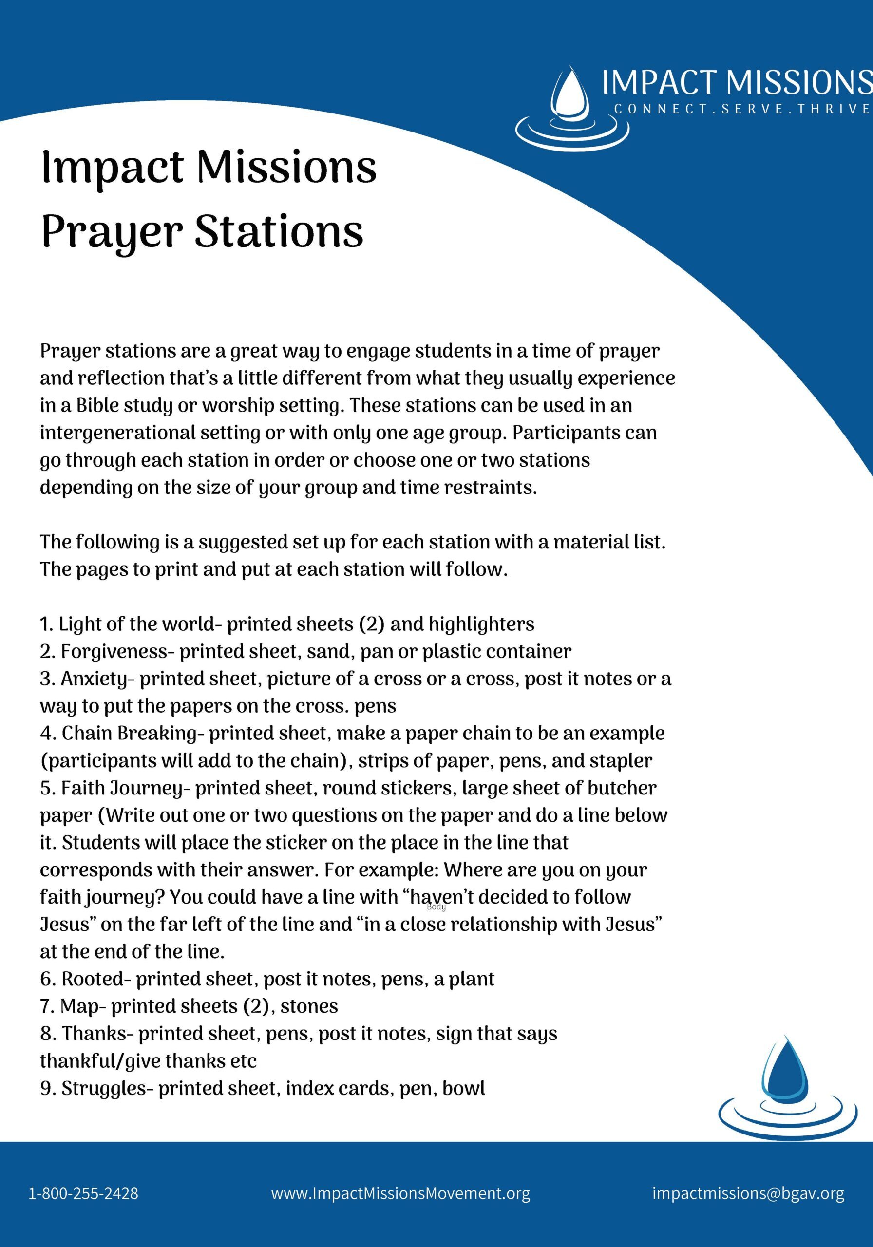 Prayer Stations